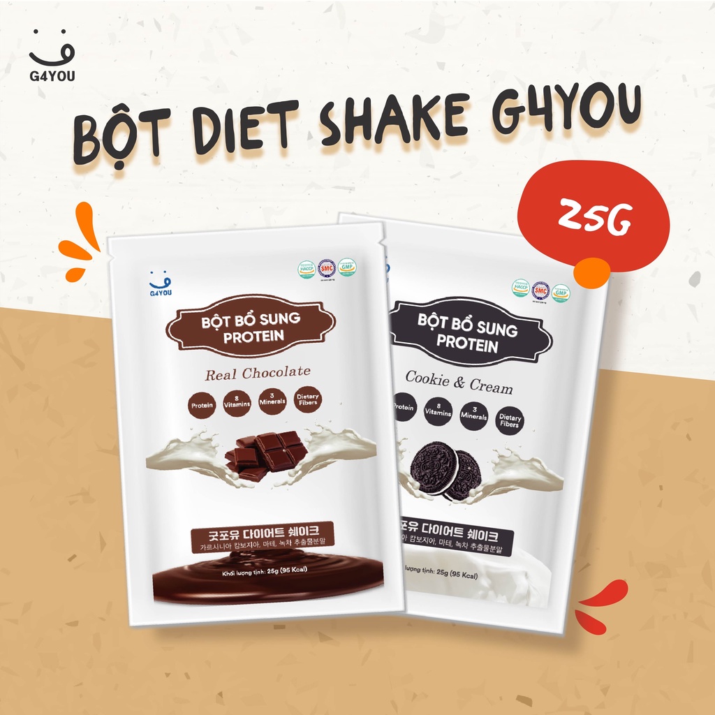 Bột Diet Shake G4You Bổ Sung Năng Lượng Thay Thế Bữa Ăn 25G