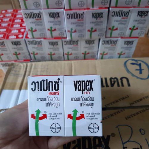Dầu Thông Mũi, Giảm Nghẹt Mũi, Xoang Hành Vapex HR Bayer Thái Lan 5ml