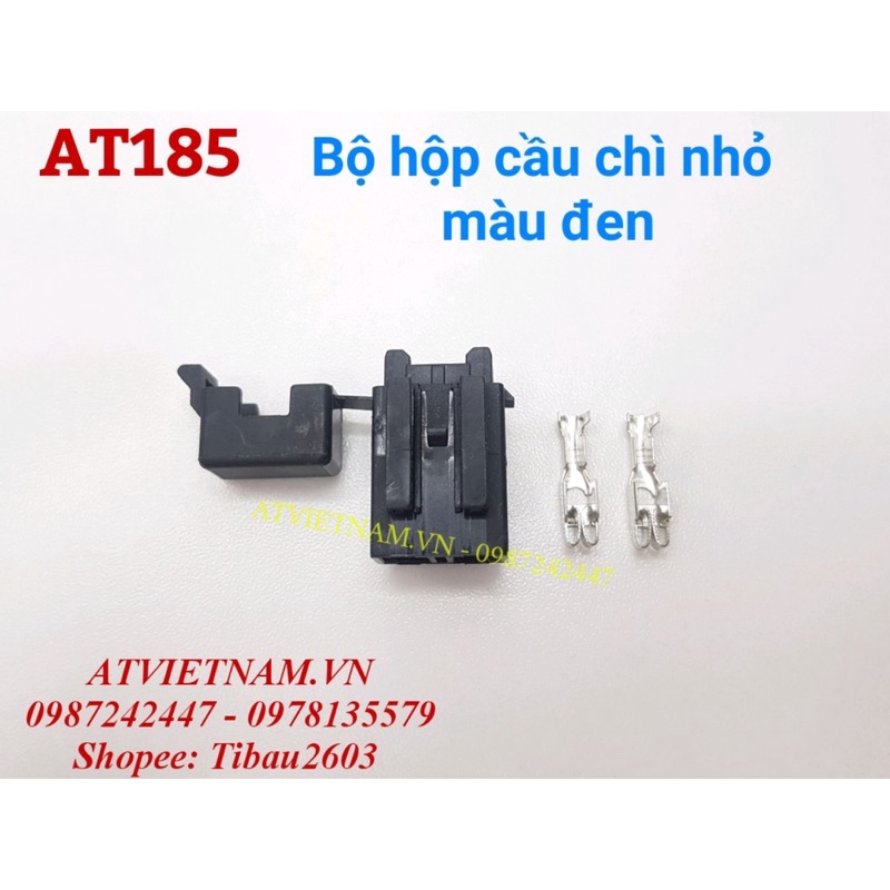 Bộ hộp cầu chì xe máy loại nhỏ màu Đen - AT185