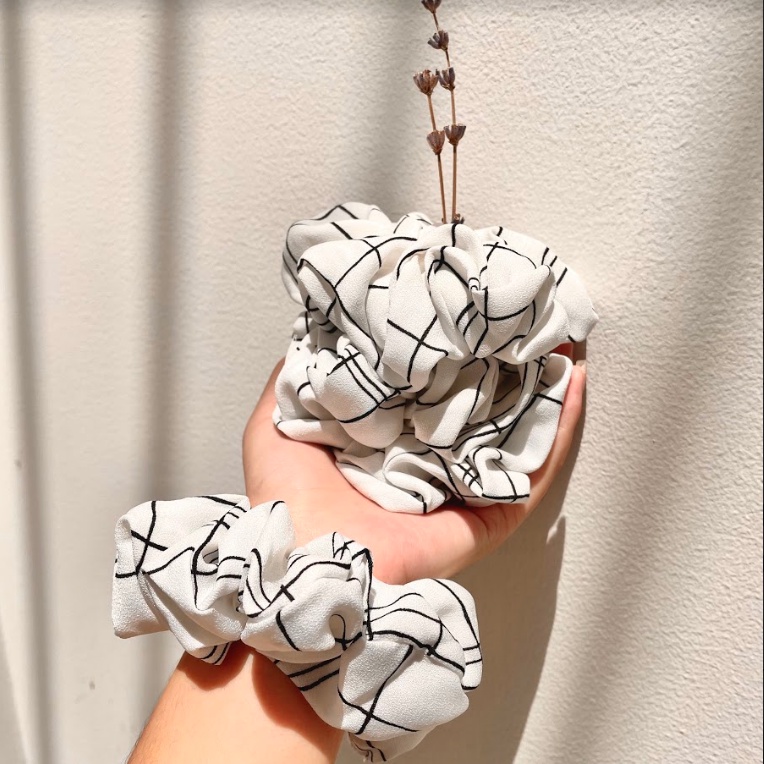 Cột tóc Scrunchies cột tóc phong cách Hàn Quốc vải siêu xịn, to bản dây 5cm thiết kế DIDI by LEDI màu tùy ch