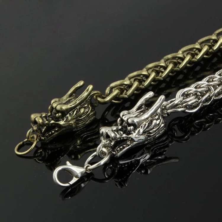 Vòng tay phối mặt hình rồng phong cách sành điệu cho nam