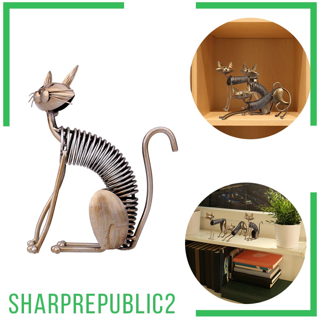 Giá Đỡ Sách Hình Mèo Sharprepublic2 Bằng Sắt Dùng Trang Trí Nhà Cửa / Văn Phòng