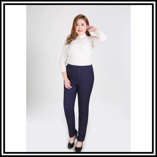 Quần Legging Giả Jean Dài - Giả Bò Jean Nữ Cao Cấp Big Size Chất Thun Dày Dặn Cao Cấp-mã Quần Giả Bò Dài