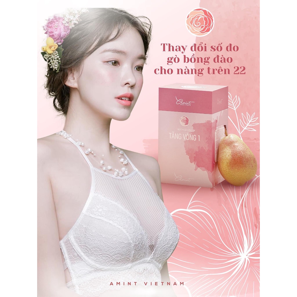 🍎 Sản phẩm Bột tăng vòng 1 🍎 ngũ cốc Amint - kèm video bấm huyệt 🎀 free ship 🎀 kèm quà