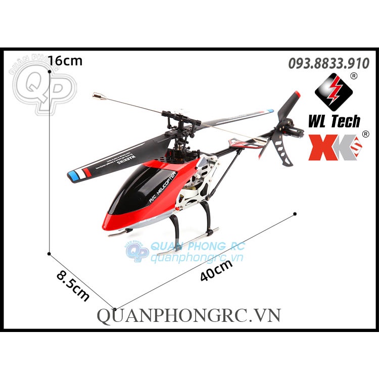 Máy Bay Trực Thăng WLtoys XK V912-A RC Helicopter 4CH 2.4Ghz Fixed Height Helicopter RTF