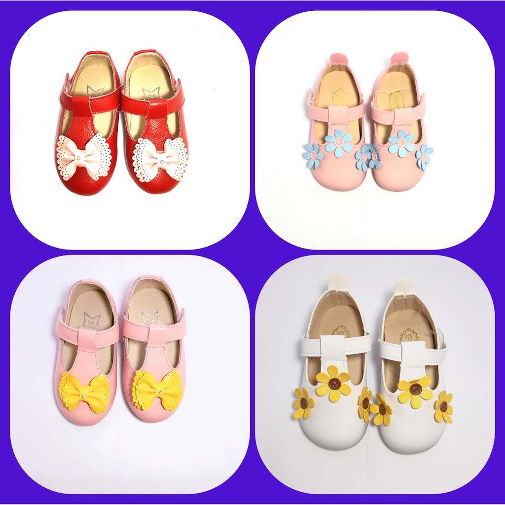 Giày bé gái đính nơ
