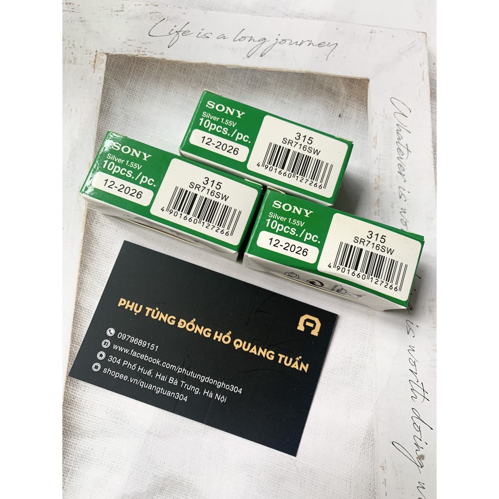 Hộp 1 viên pin Sony 315 SR716SW 716 SR716 Nhật Bản