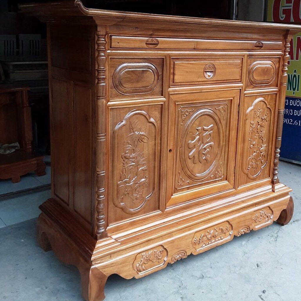 Tủ thờ gỗ tràm nõi mẫu hiện đại ,bàn thờ gỗ cao cấp,tủ thờ gia tiên 1m27 và 1m54 và 1m75