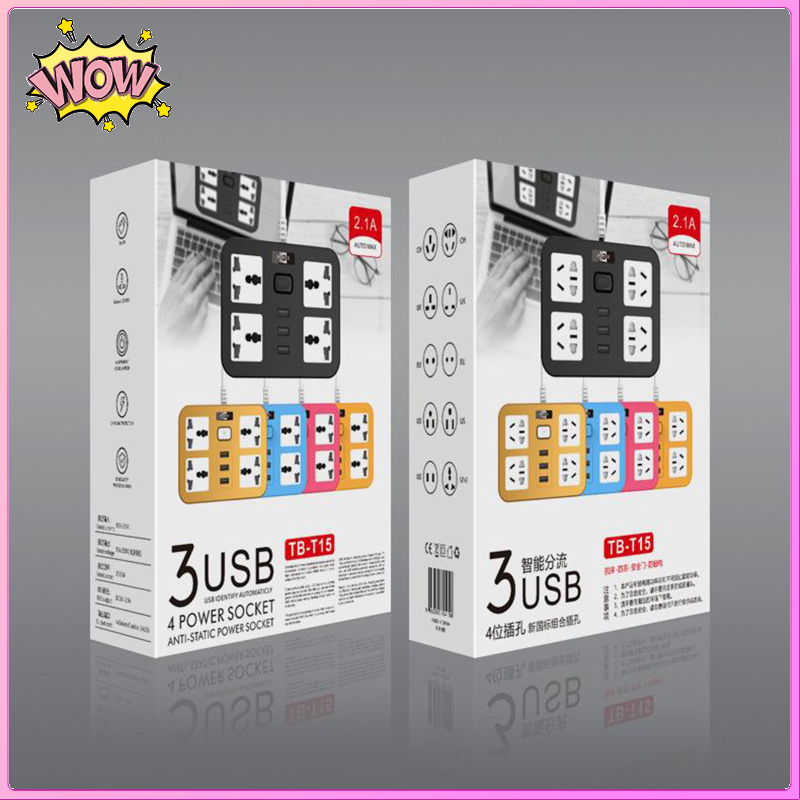 Ổ Cắm Điện 3 Cổng Usb Dài 1.8m | BigBuy360 - bigbuy360.vn
