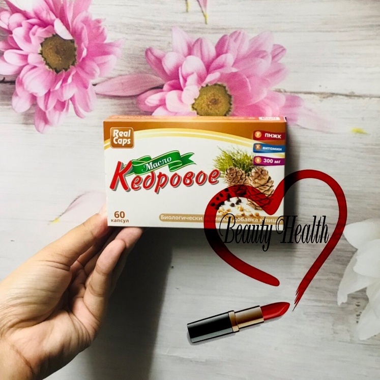 Tinh Dầu Thông Đỏ Real Caps Cedar Oil 60 Viên Của Nga