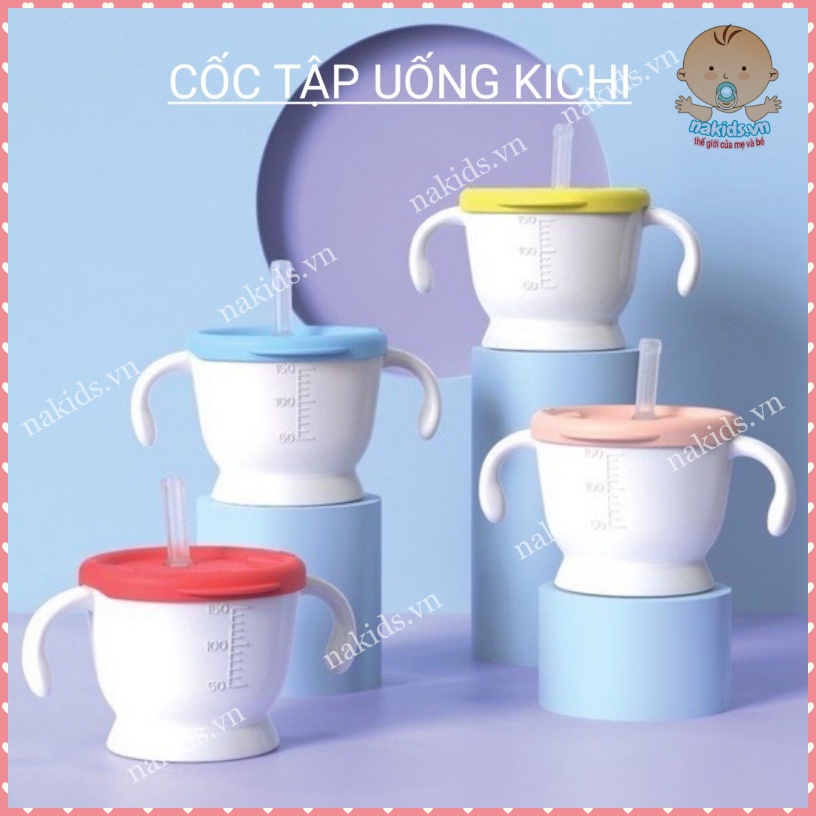 Cốc Tập Uống, Bình Tập Hút KICHI 150ml 3 Giai Đoạn Cho Bé MS54