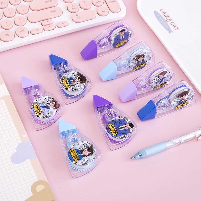 Bút Xóa Kéo Dạng Băng Keo Sáng Tạo In Hình Thám Tử Conan Liên Kết Sai Cho Học Sinh / Văn Phòng