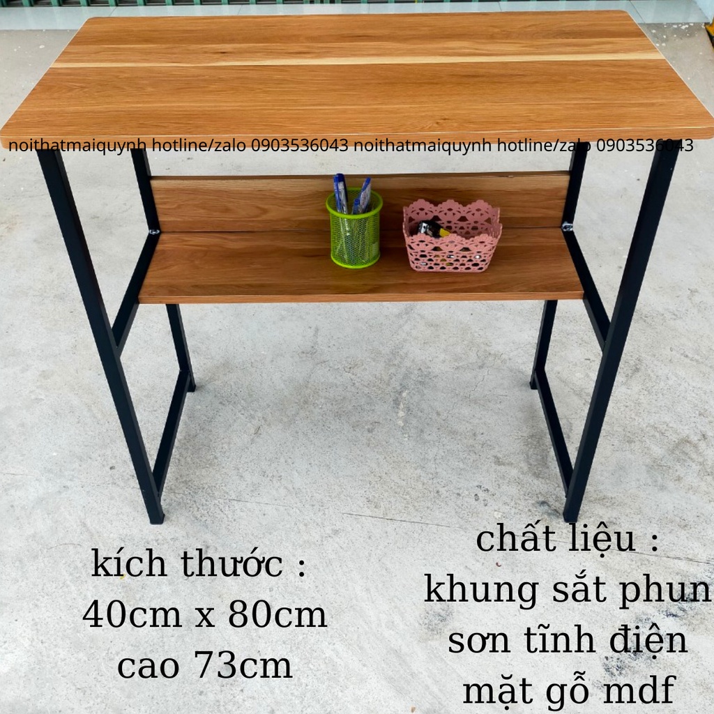 Bàn học - bàn học sinh viên kèm kệ sách lửng