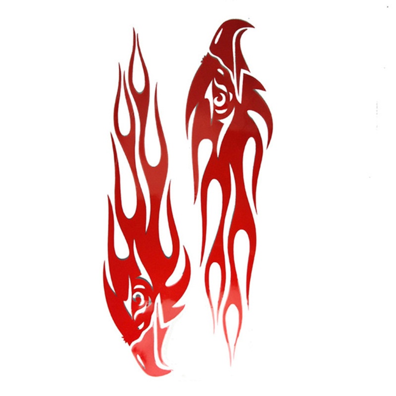 Sticker Phản Quang Dán Trang Trí Xe Hơi DIY Hình Đại Bàng Ngọn Lửa