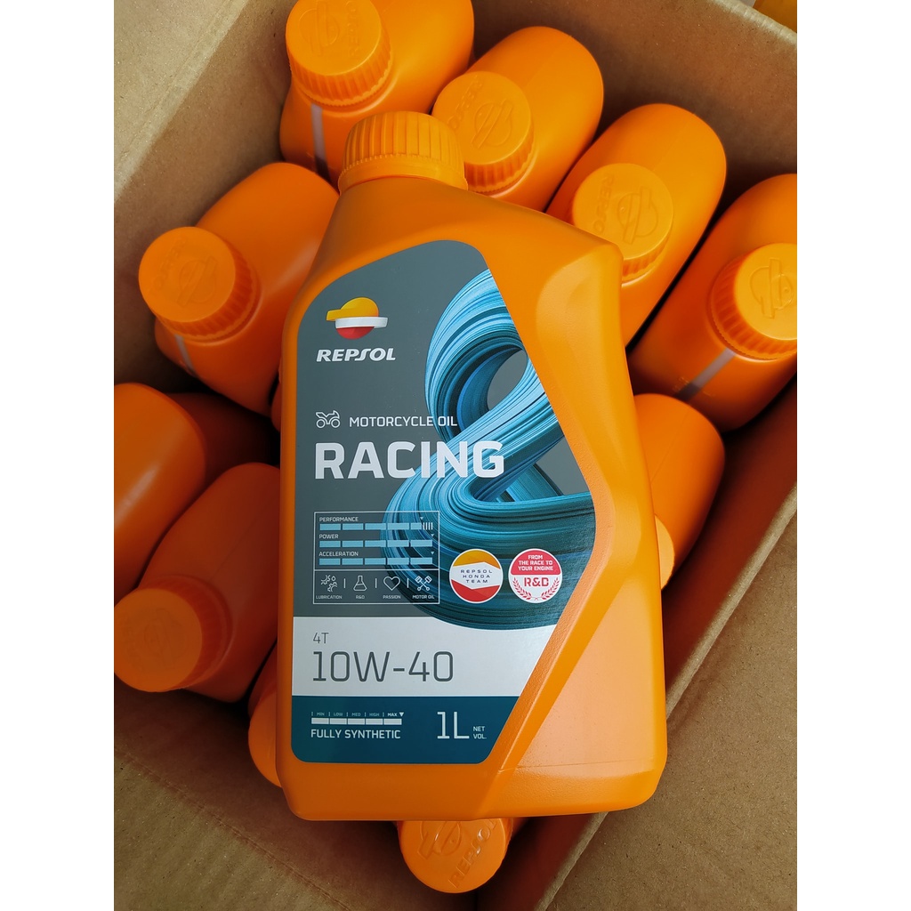[Mẫu mới] Dầu nhớt Repsol Racing 10W40 1L dành xe số, exciter, Winner mô tô PKL PKN- Nhập Tây Ban Nha NPP Huynh Chau