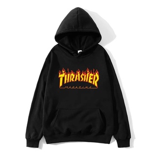 Áo hoodie unisex in chữ lửa có big size đến hơn 100kg vải nỉ bông dày mịn