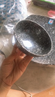 Combo 10 Chén cơm nhựa Melamine cao cấp kiểu vân đá đen (CO11VD)