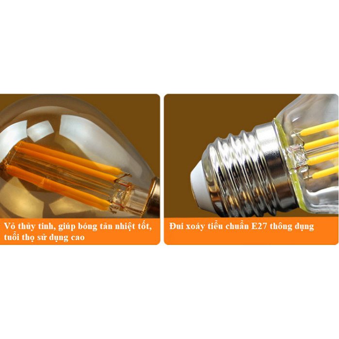 Bóng Đèn Led Edison G45 4W Đui E27 HL Lighting