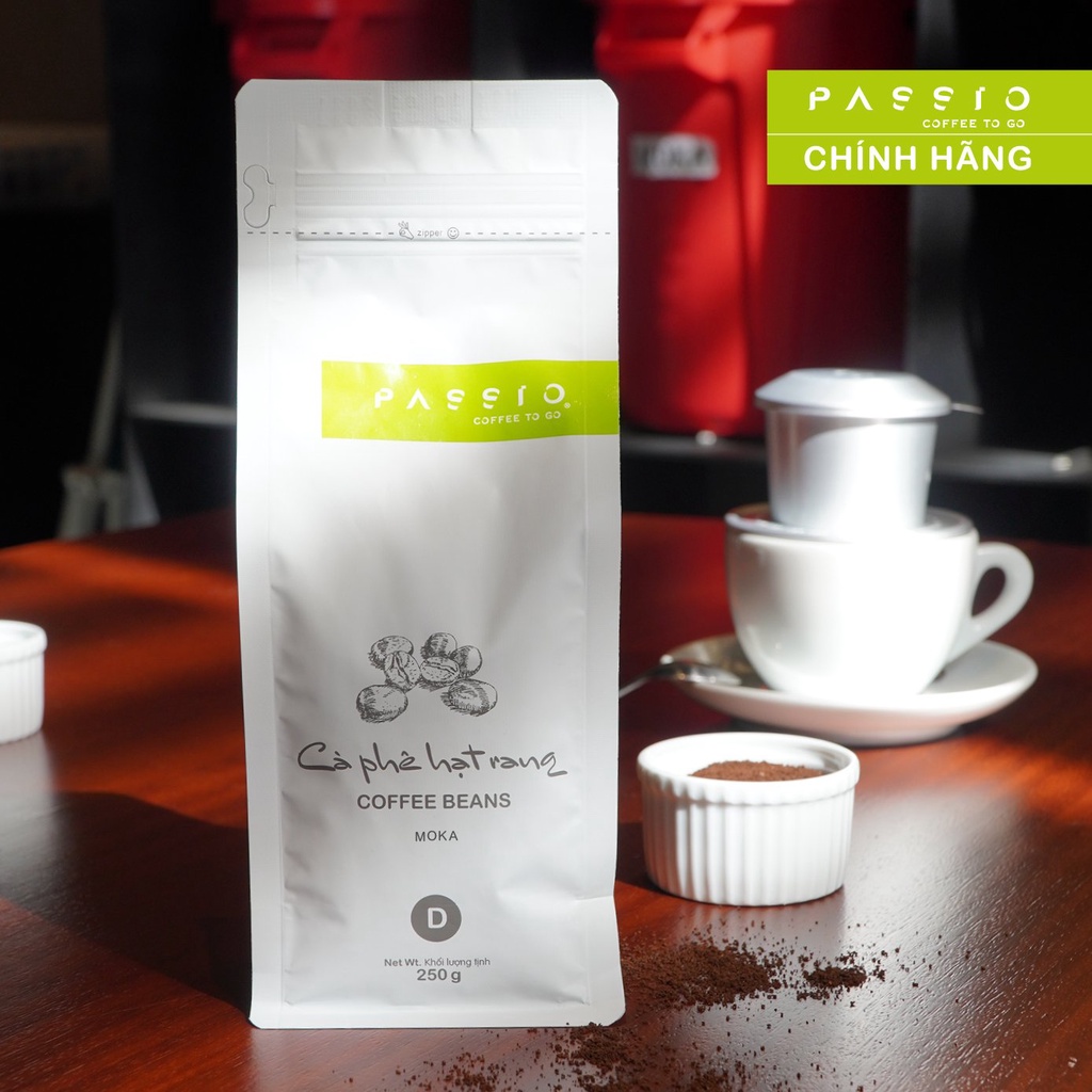 Cà phê Moka dạng Bột  nguyên chất 100% rang mộc - Passio Coffee