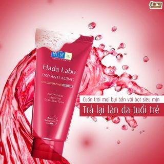 Sữa rửa mặt hada labo mờ nếp nhăn (màu đỏ) 80g