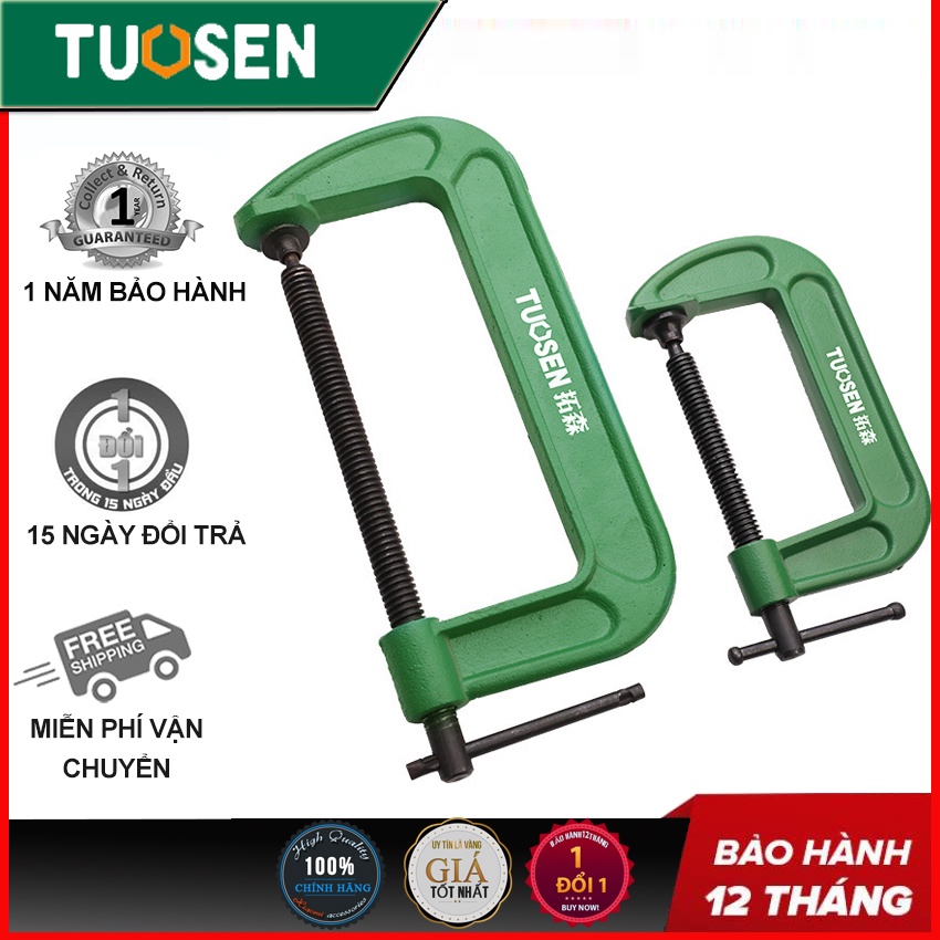 Ê Tô Kẹp Bàn TUOSEN, kẹp cố định thép đúc, Kẹp chế biến gỗ 3 inch G-kẹp - Một sản phẩm của Tuosen (Mẫu kẹp 3inch)