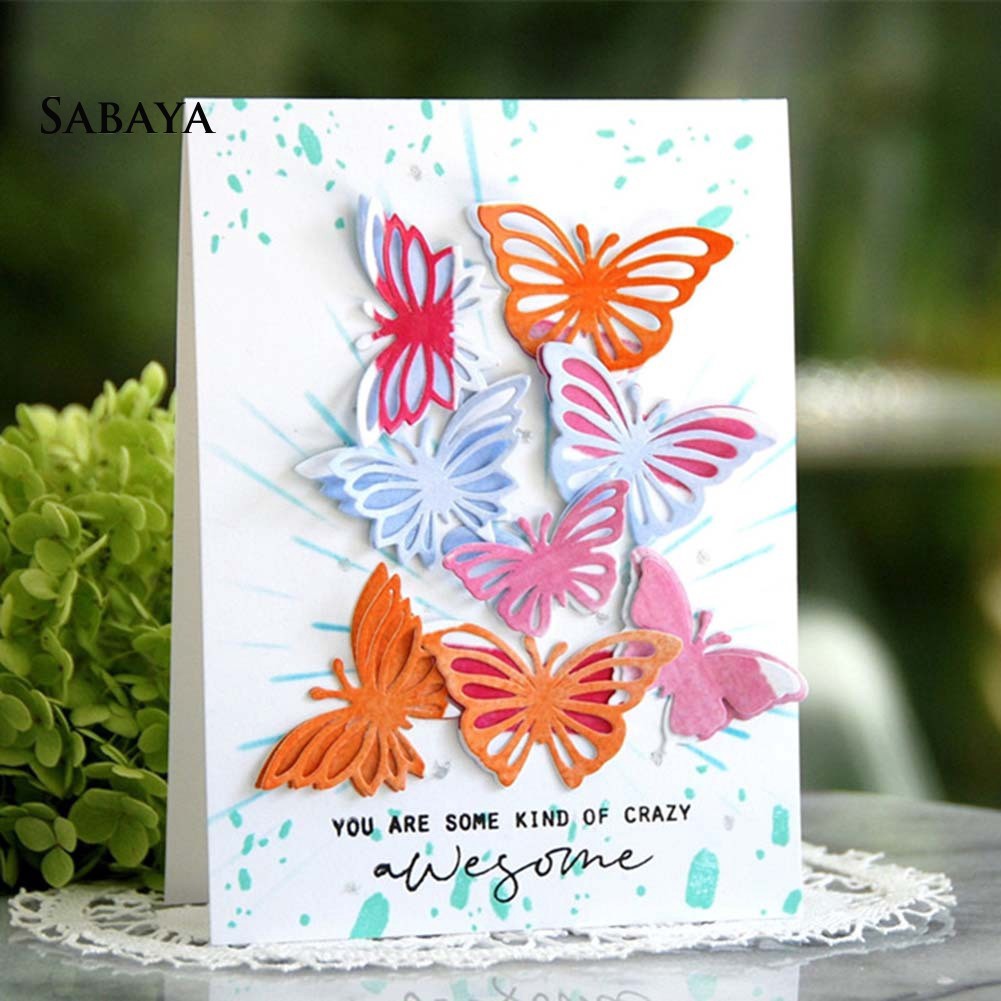 Bộ khuôn cắt giấy trang trí hình bướm bằng kim loại