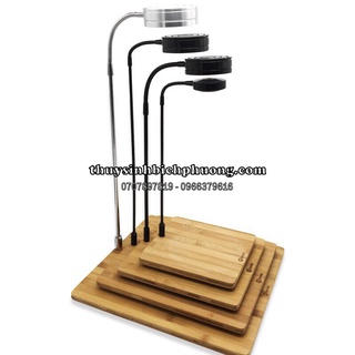 ĐÈN LED KÈM ĐẾ GỖ THẨM MỸ CHUYÊN HỒ CÁ THUỶ SINH NHỎ