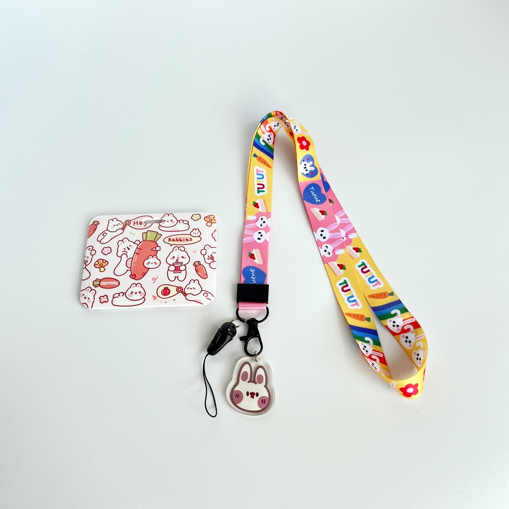 Bộ Thẻ Phân Loại Kèm Dây Đeo Họa Tiết Hoạt Hình Dành Cho Học Sinh