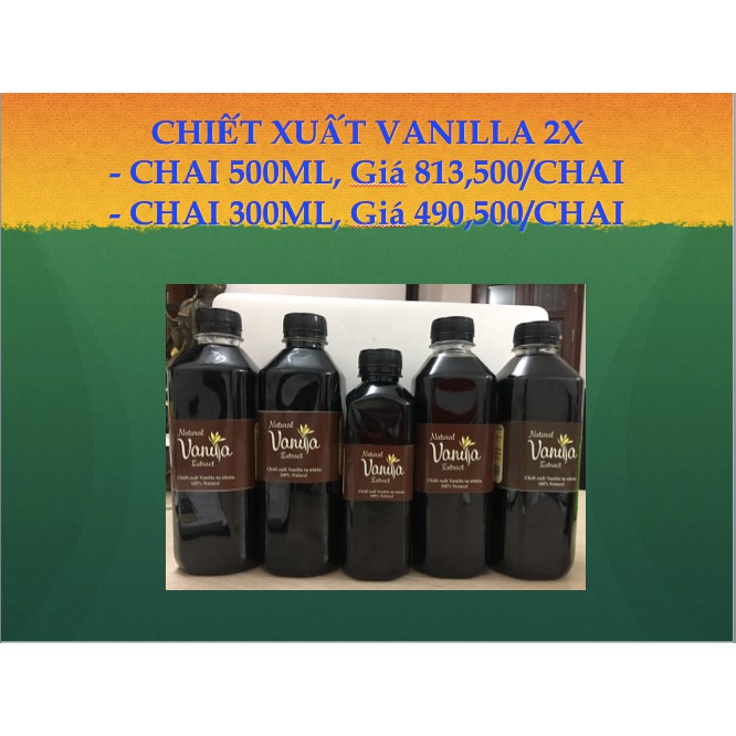 TINH CHẤT VANI HỮU CƠ - Chiết xuất Vanilla tự nhiên chai 480 gram