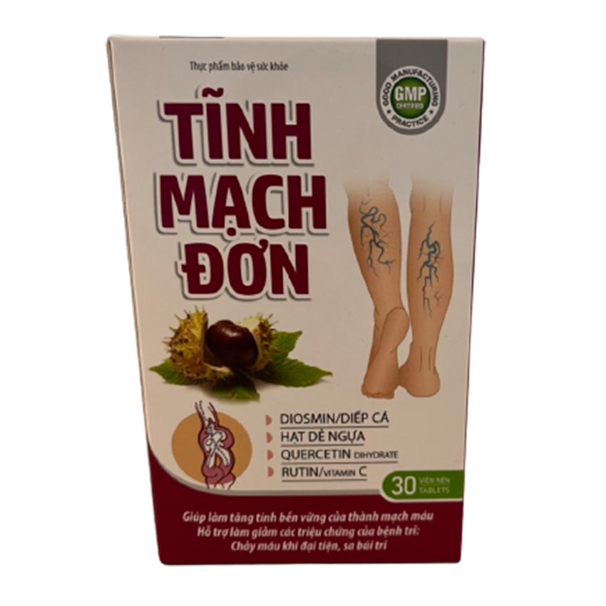 Tĩnh Mạch Đơn hỗ trợ làm giảm các triệu chứng của bệnh trĩ 30 viên , Cvspharmacy