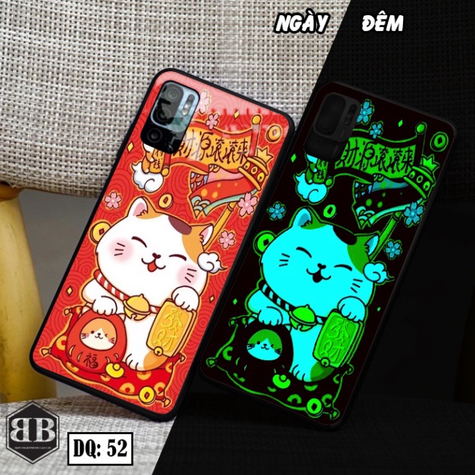 Ốp lưng kính Dạ Quang Xiaomi Redmi Note 10 5G phát sáng trong đêm ngầu,chất