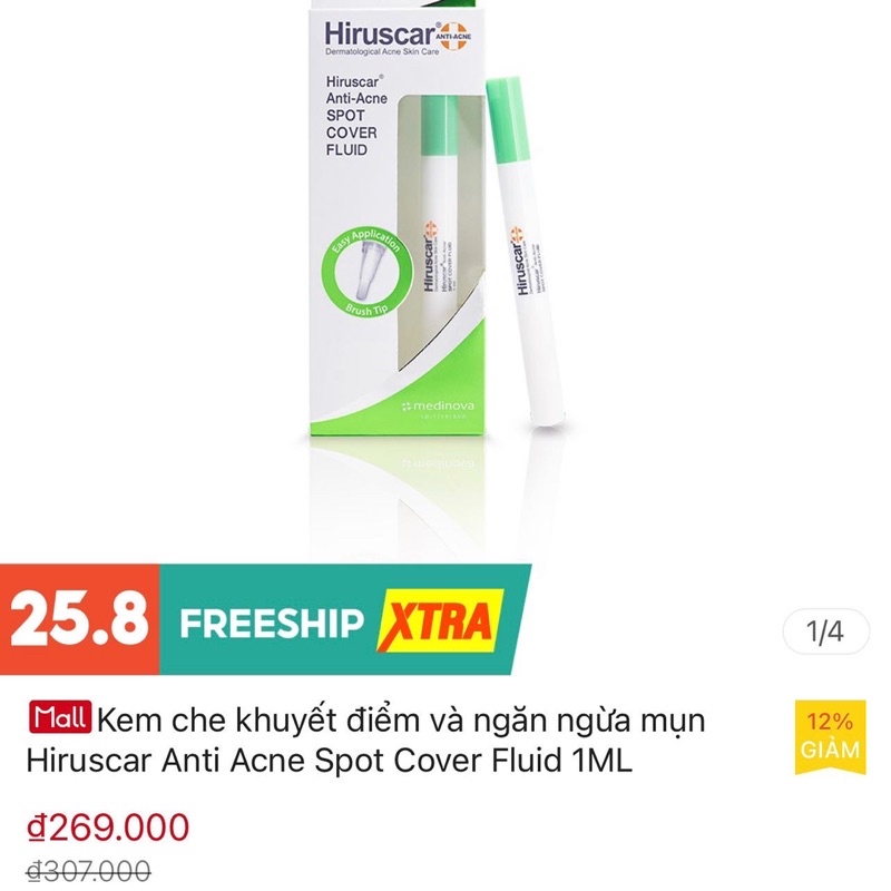 Bút che khuyết điểm ngừa mụ.n Hirucas Anti-Ance Spot Cover Fluid