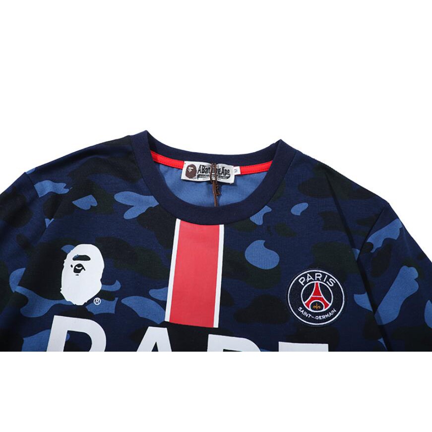 Áo thun cotton tay ngắn in hình Bape thời trang