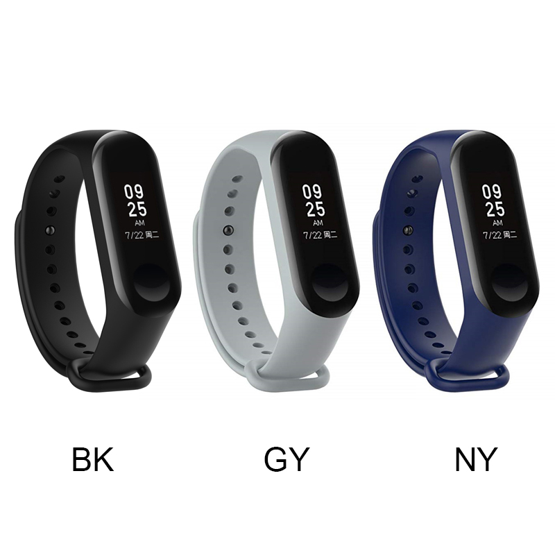 Dây Đeo Thay Thế Chất Liệu Silicon Màu Trơn Cho Xiaomi Mi Band 3 / Mi Band 4 / Mi Band 3 / Mi Band 4 / Mi Band 5