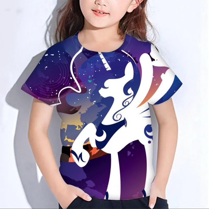 Áo Thun Tay Ngắn In Hình Ngựa Pony Thời Trang Cho Bé