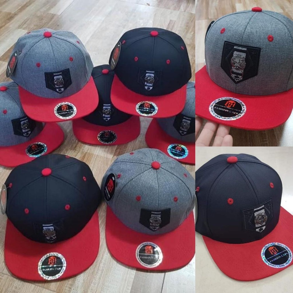 Nón Kết Logo Nổi, Mũ Lưỡi Trai Phong Cách Snapback Hiphop Đầu Sư Tử Cá Tính Màu Đen Xám Thời Trang Hottrend Form Unisex