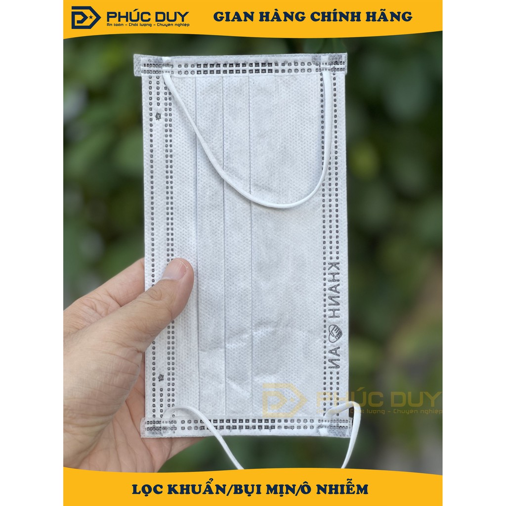 Khẩu trang y tế 4 lớp kháng khuẩn Khánh An - Màu Xám (50 cái/hộp)