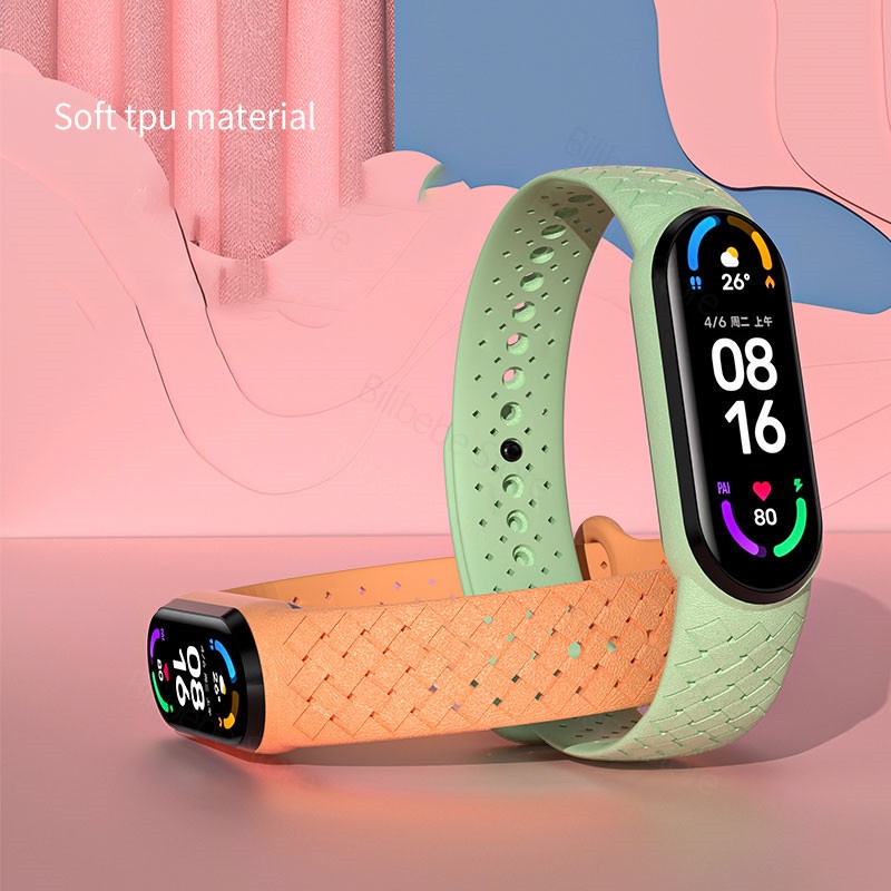 Dây Đeo Thay Thế Chất Liệu Silicon Màu Trơn Cho Xiaomi Mi Band 7 6 5 5 Xiaomi miband 4 3