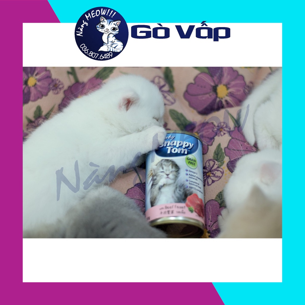 Pate cho mèo con BABY SNAPPY TOM lon 150Gr