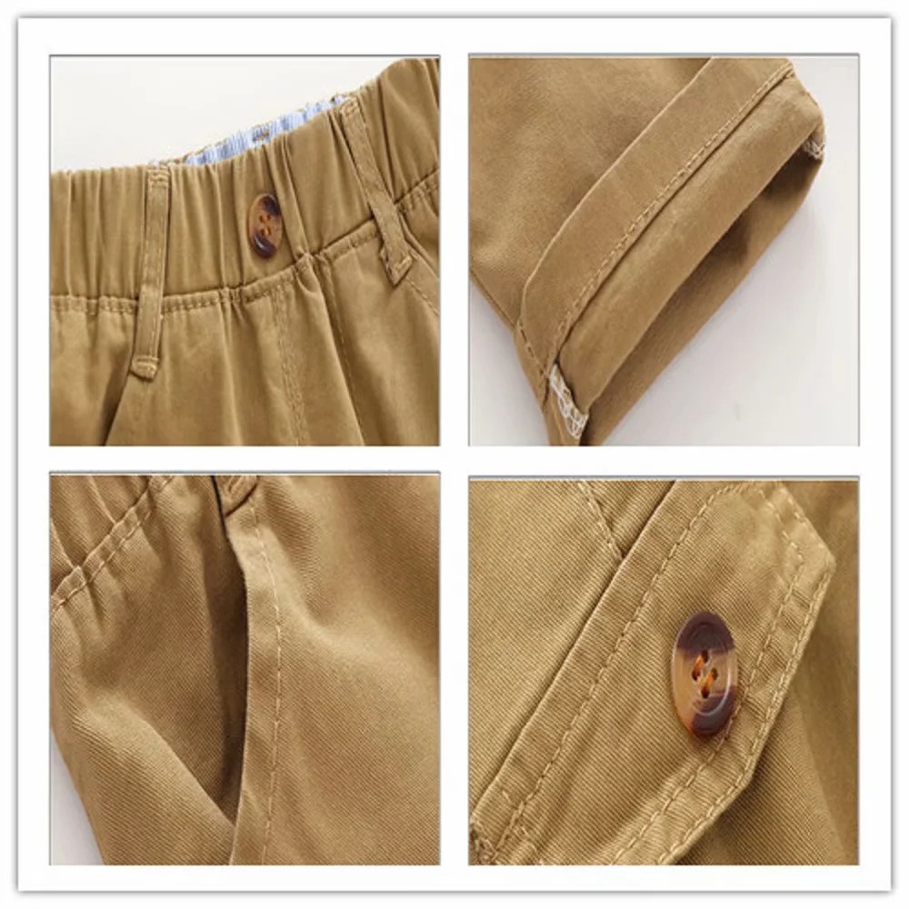 Quần short cotton mềm mại màu trơn thời trang cho trẻ em