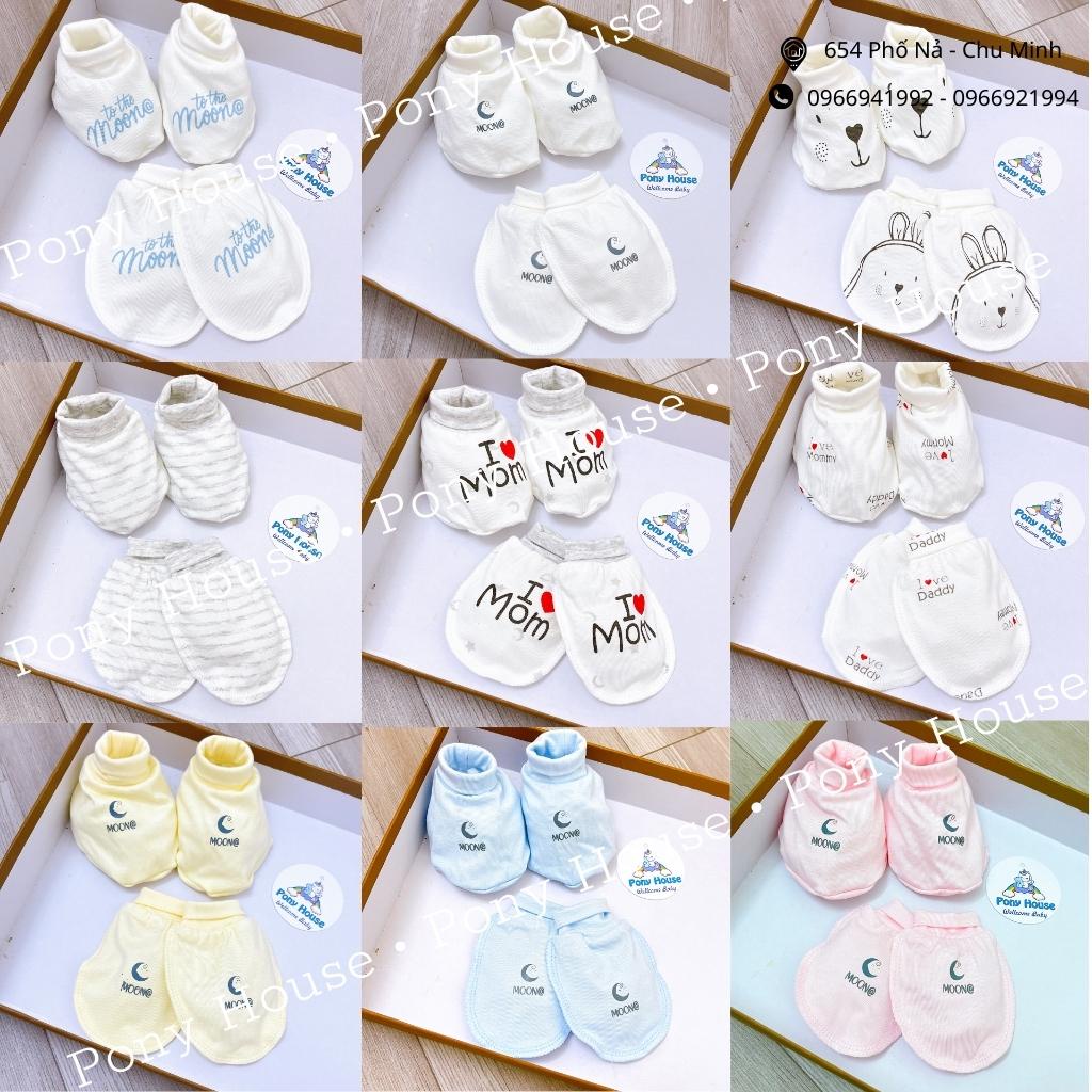 Set Bao Tay, Bao Chân Moon Petit Siêu Mềm, Mịn Cho Bé Trai, Bé Gái Sơ Sinh