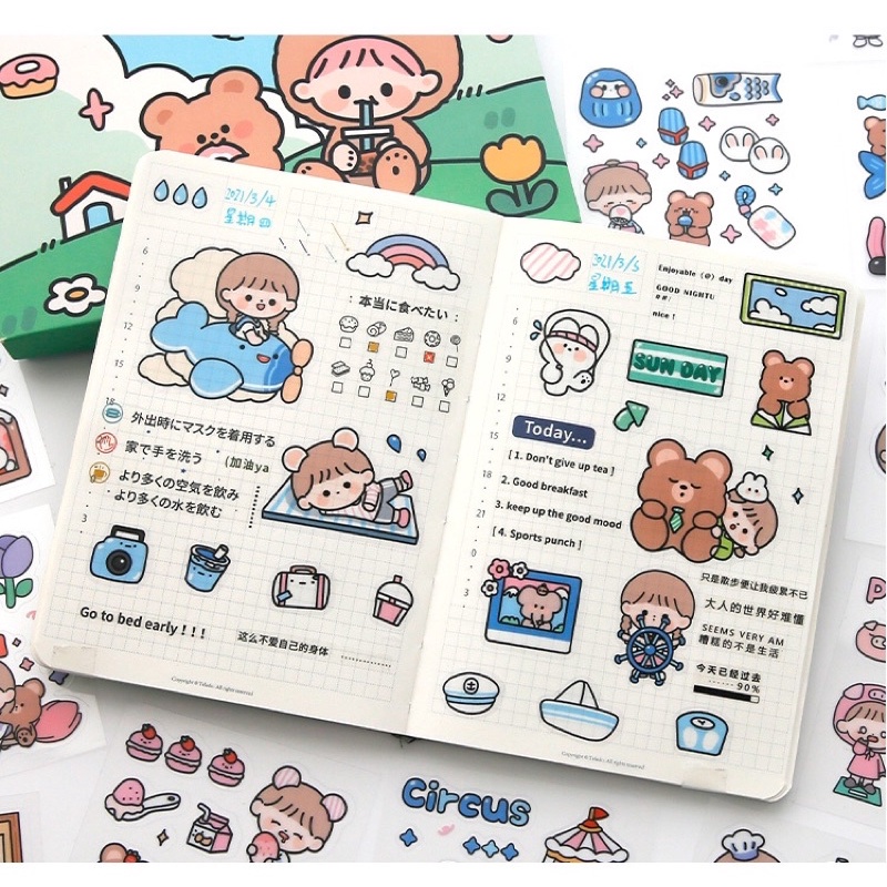 Sticker dán trang trí telado kích thước 8*8cm