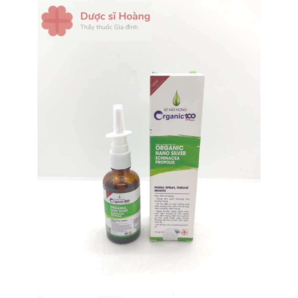 [Chính hãng] Xịt Mũi Họng Thảo Dược Organic 100