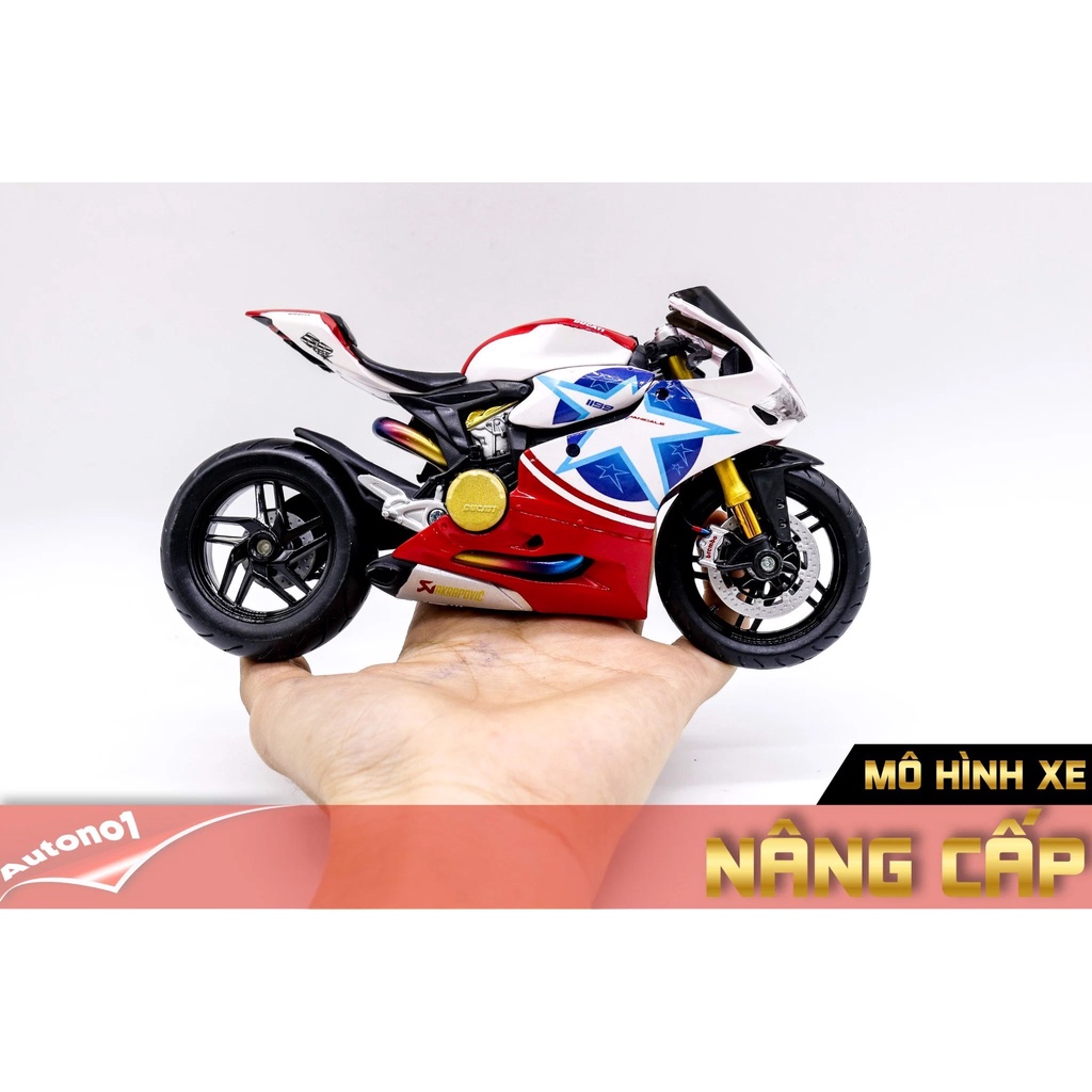 MÔ HÌNH XE ĐỘ DUCATI 1199 PANIGALE CUSTOM NICKY HAYDEN 69 1:12 AUTONO1 D183