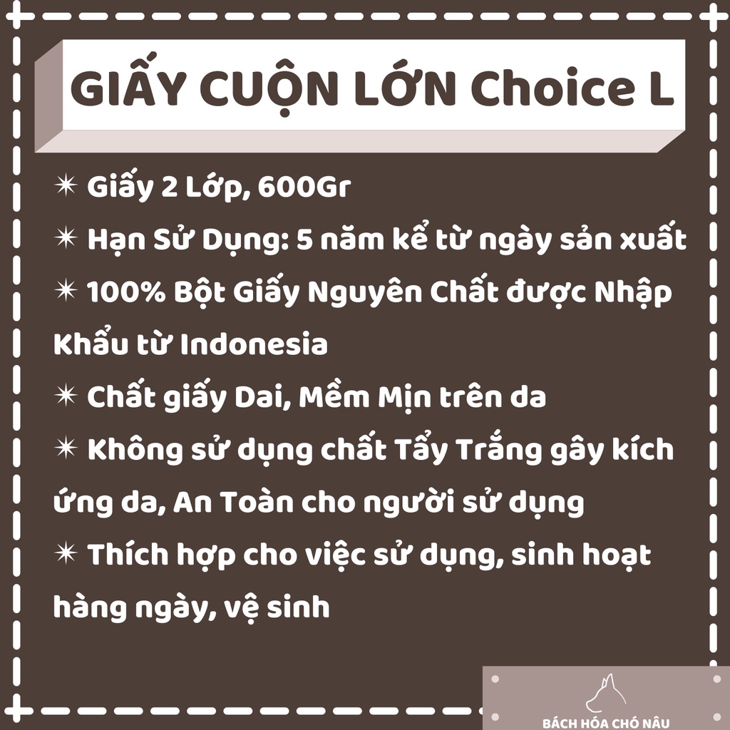 Giấy Cuộn Lớn LOTTE Choice L [Giấy 2 Lớp] [600Gr]