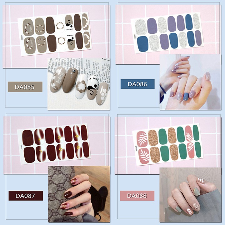 Nail Wraps Set Dán móng tay 14 miếng nhiều mẫu DA081-100