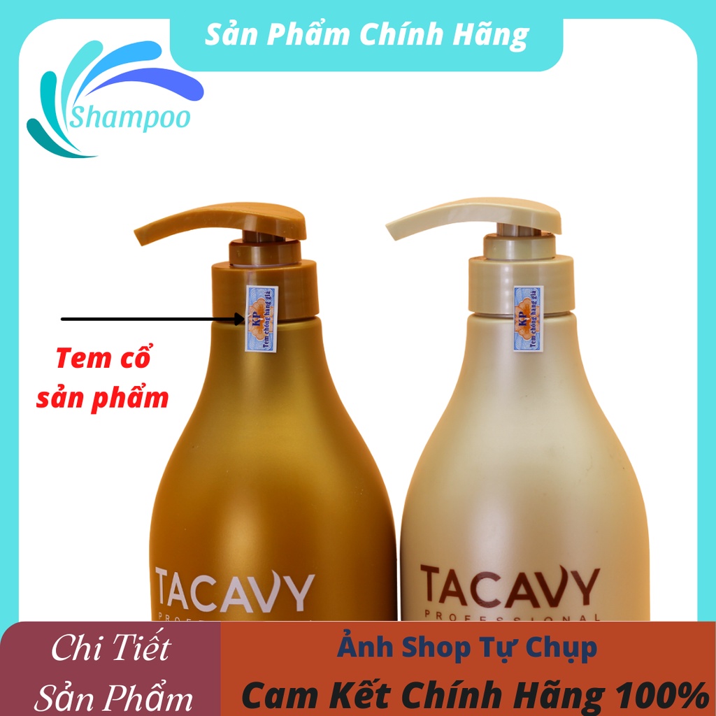 Dầu gội xả TACAVY 500ml 1000ml giảm gãy rụng phục hồi tóc hư tổn khô xơ hàng chính hãng