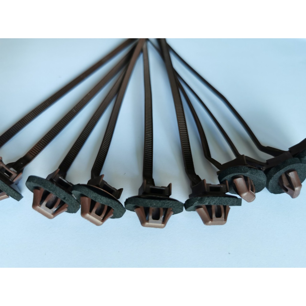 Dây rút ghim nhựa, dây thít chuyên dùng cho ô tô 10 cái . 5mm×170mm lỗ tròn 7mm có đệm chống rung