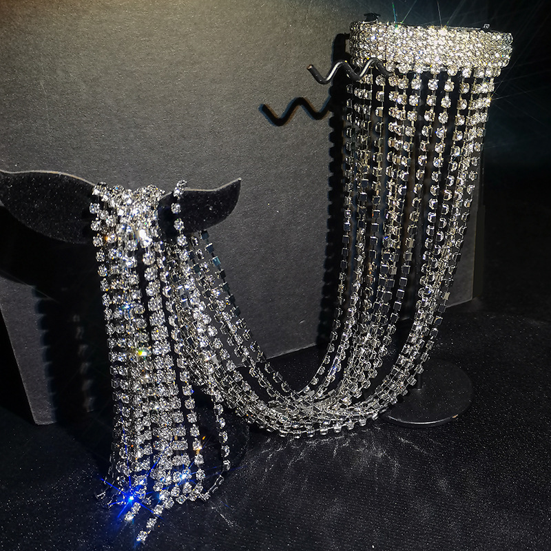 Kẹp Tóc Đính Đá Dạng Bện Dài Toàn Diện Thời Trang Hàn Quốc