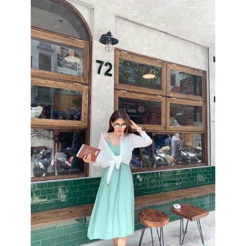 Váy 2 dây đũi xuông - Đầm trơn basic nữ CỰC XINH 🌸 | BigBuy360 - bigbuy360.vn